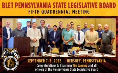 Laveing reelected Chairman of Pennsylvania State Legislative Board