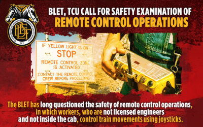 BLET, TCU call for safety examination of remote control operations after death of CSX carman