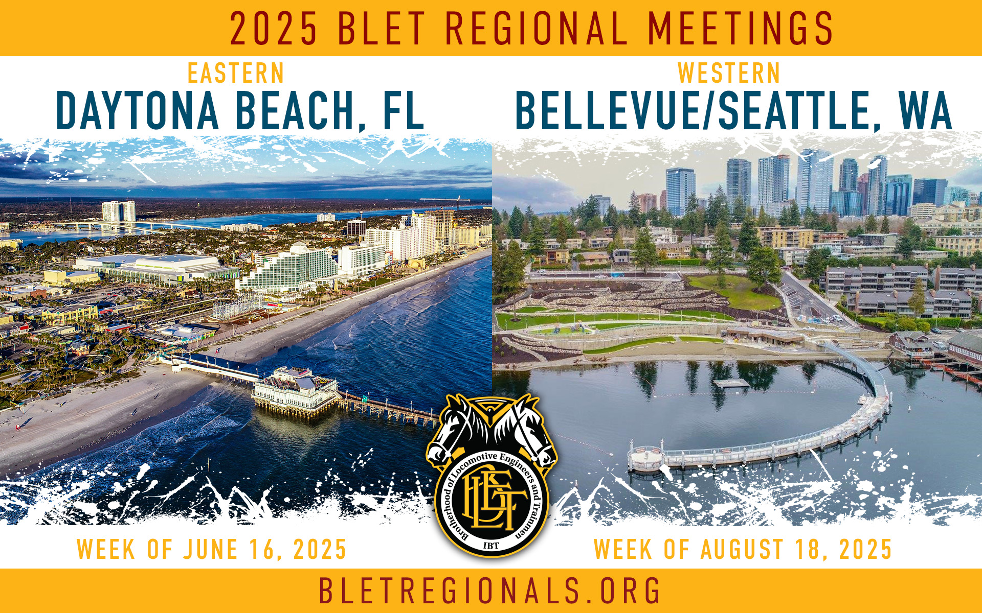 Save the date for 2025 BLET regional meetings in Daytona Beach and