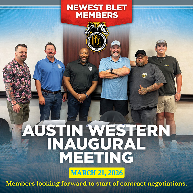 BLET holds first meeting at newly-organized Austin Western Railroad